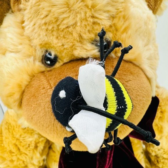 Chosun Intl Teddy Bear Bumblebee Bee on Nose Plush 14" Stuffed Animal Velvet Bow - Picture 5 of 8